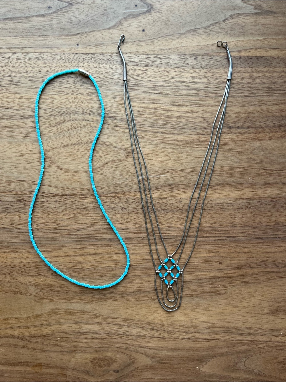 Two Turquoise Beaded Necklaces